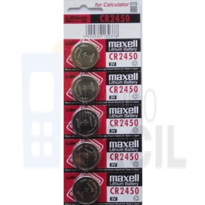 Pack 5 pilas MAXELL CR2450