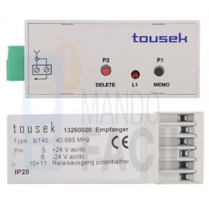 Receptor TOUSEK BT40 SO24V 40.685 MHz 13260020